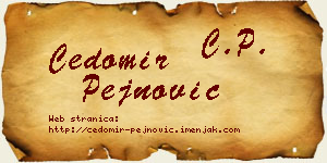 Čedomir Pejnović vizit kartica